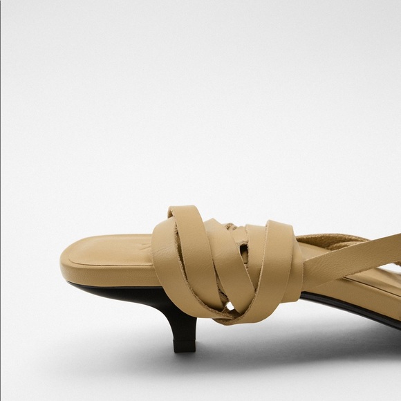 NWT Zara Strappy Heel Leather Sandals Size 7,5, 8. - Picture 4 of 9